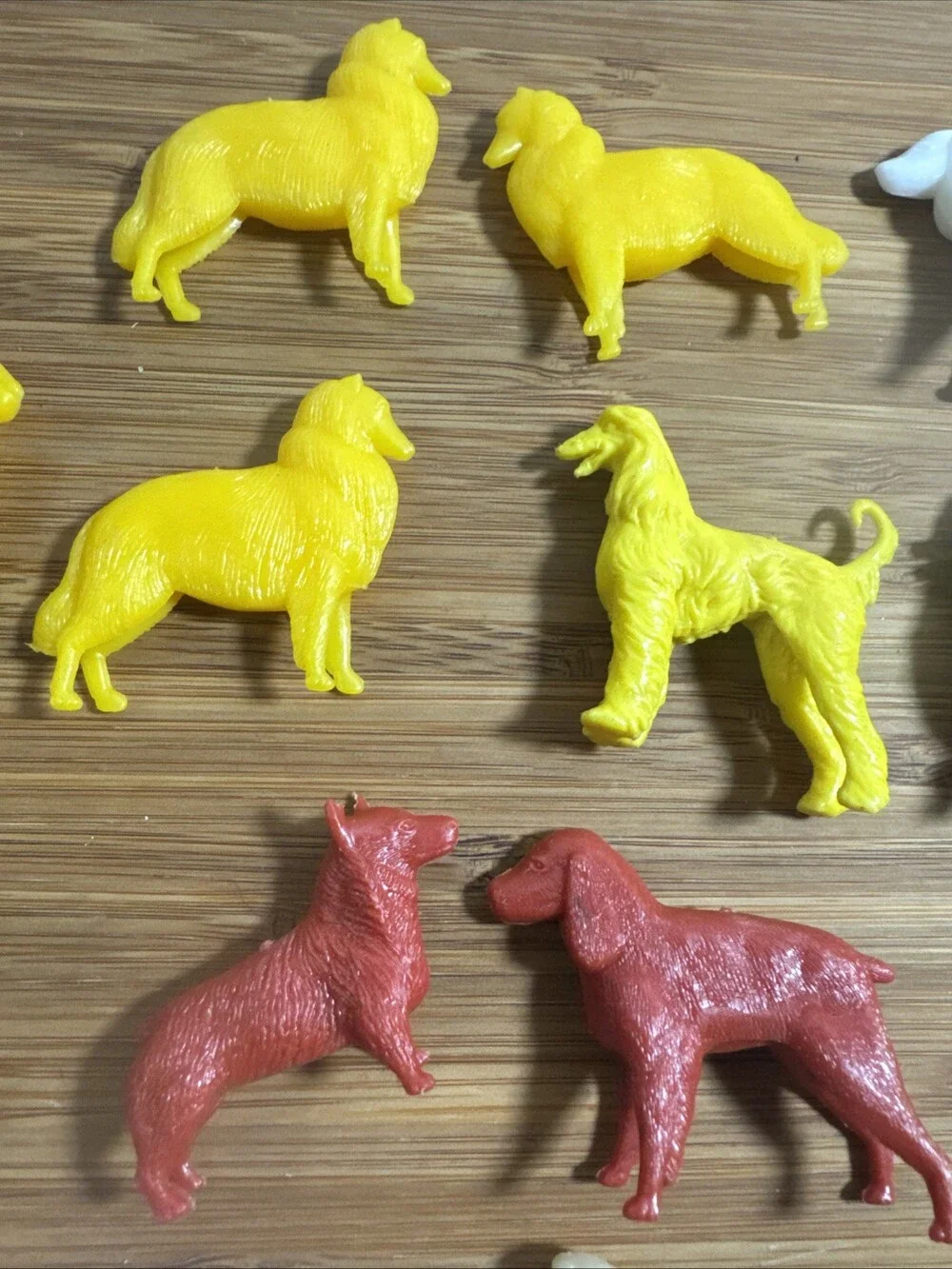 Vintage Plastic Dog Figures Lot 16 Mixed Breeds Poodle Collie Afghan Miniatures